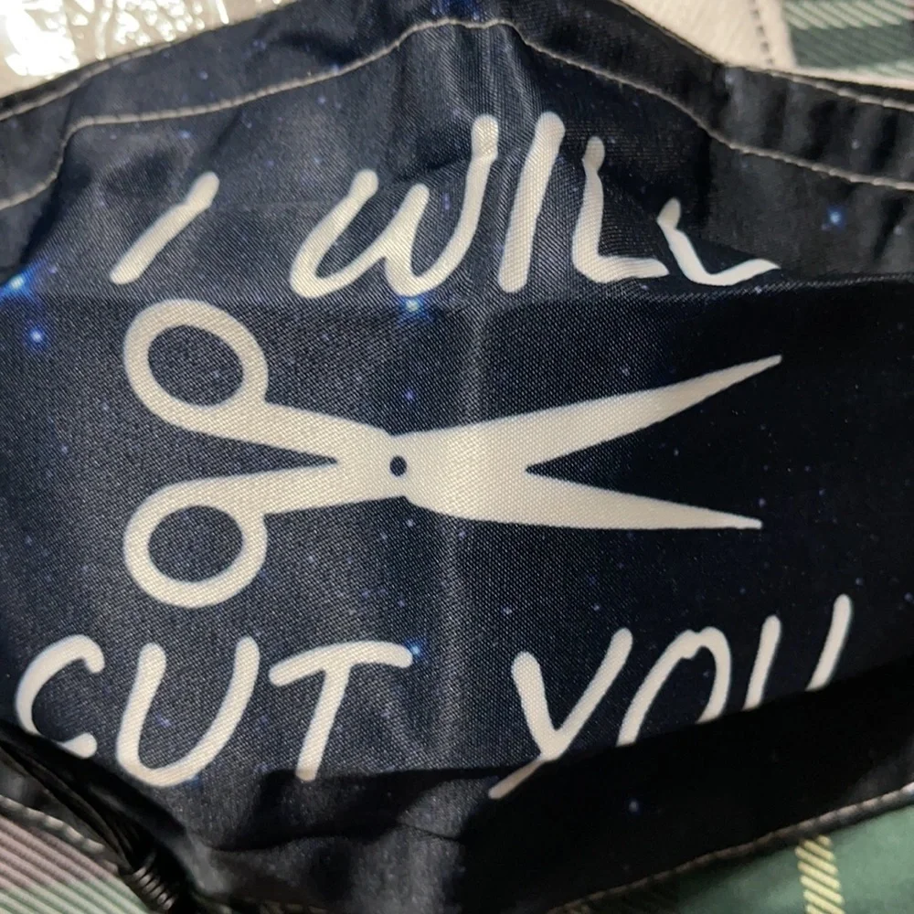 New I Will Cut You beautician face mask